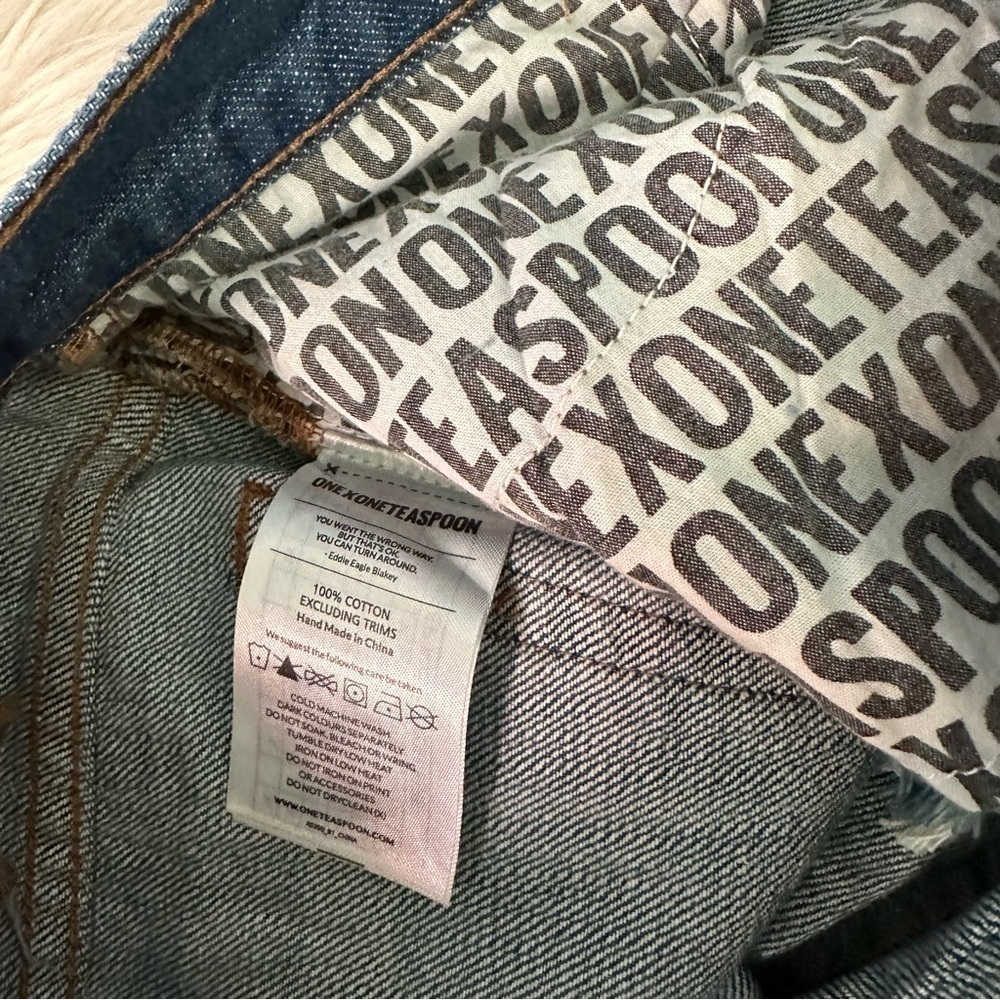ONE Teaspoon for Free People Blue Colt High Waisted Bonitas Denim Shorts - Picture 13 of 14